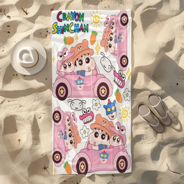 Crayon Shinchan Themed Beach Towel: Fun and Colorful for Summer! Suitable for towels, bath towels, beach towels 5