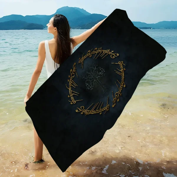 L-Lord Of The Rings H-Hobbit Cartoon Beach Towel Cute Kawaii Room Decor Bath Girls Children Hand Towels For Bathroom Shower 2