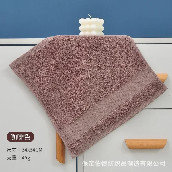 20 Colors Handkerchief Towels High Quality Cotton Small Towel Solid Color Soft Thick 34*34cm for Adults Kids Hand Towels toalhas 5