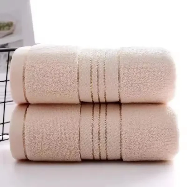 2 Towels Thickened Absorbent Towel Pure Cotton Quick Absorbent Soft Quick Dry Thickened Face Towel 1