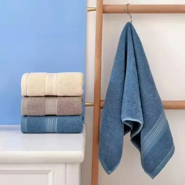 2 Towels Thickened Absorbent Towel Pure Cotton Quick Absorbent Soft Quick Dry Thickened Face Towel 6