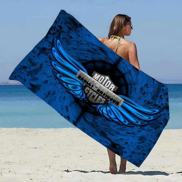 H-harley Davidson-D Large Bath Towels Bathroom Bathing Towels Adults Towel Beach Bathrobe Girl Spa Size Christmas Robe Anime 5