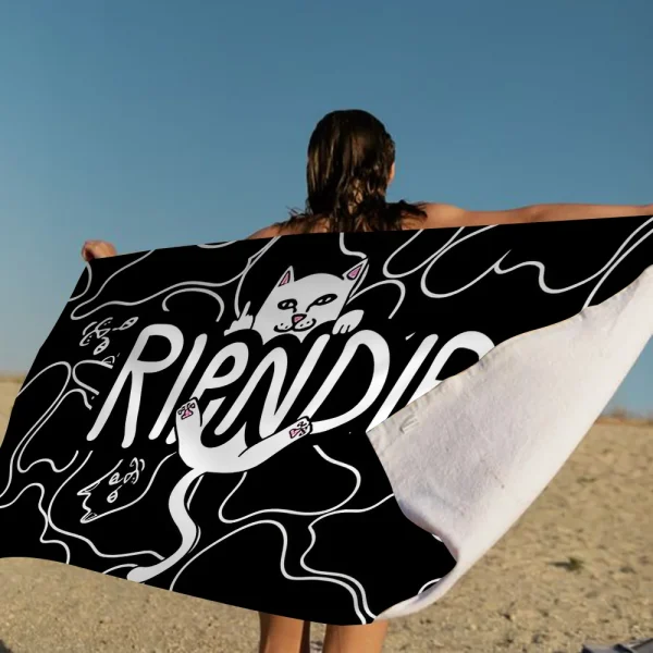 Cat R-Ripndips Microfiber Beach Towel Absorbent Quick Dry Soft Yoga Swimming Resort Mountain Climbing Towel 1
