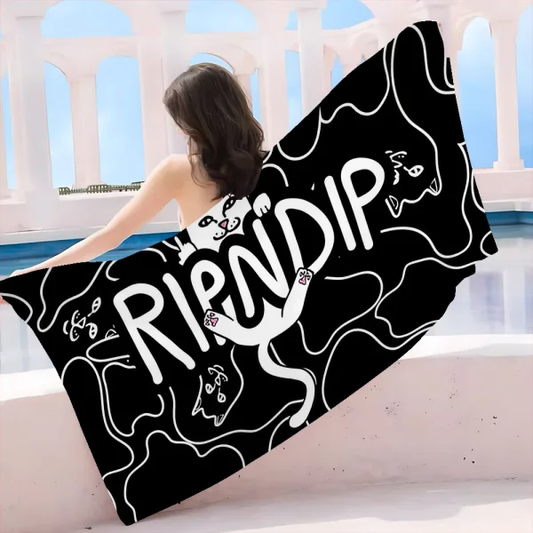 Cat R-Ripndips Microfiber Beach Towel Absorbent Quick Dry Soft Yoga Swimming Resort Mountain Climbing Towel 2