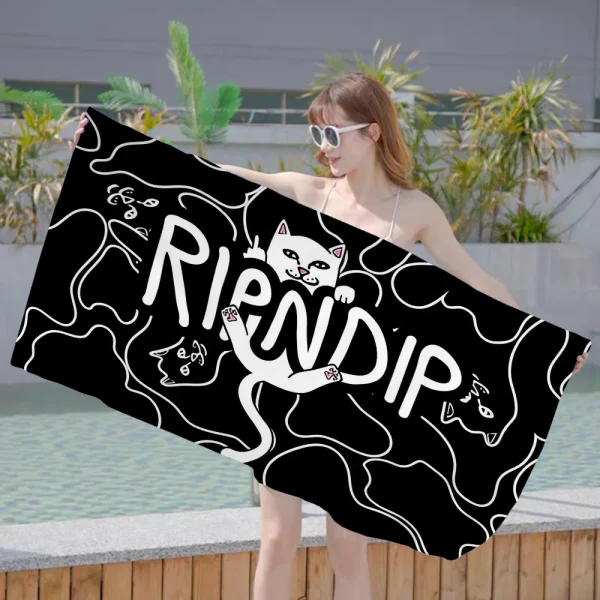 Cat R-Ripndips Microfiber Beach Towel Absorbent Quick Dry Soft Yoga Swimming Resort Mountain Climbing Towel 6