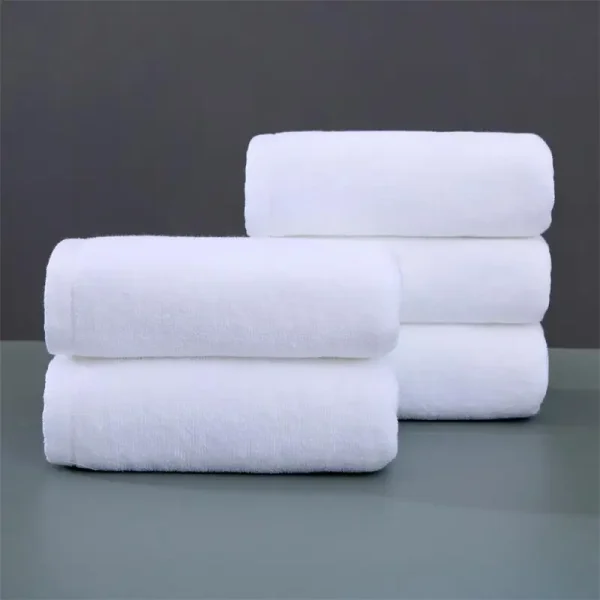 White Soft cotton Fabric Face Towel Hotel Bath Towel Wash Cloths Hand Towels Portable Multifunctional Cleaning Towel 4