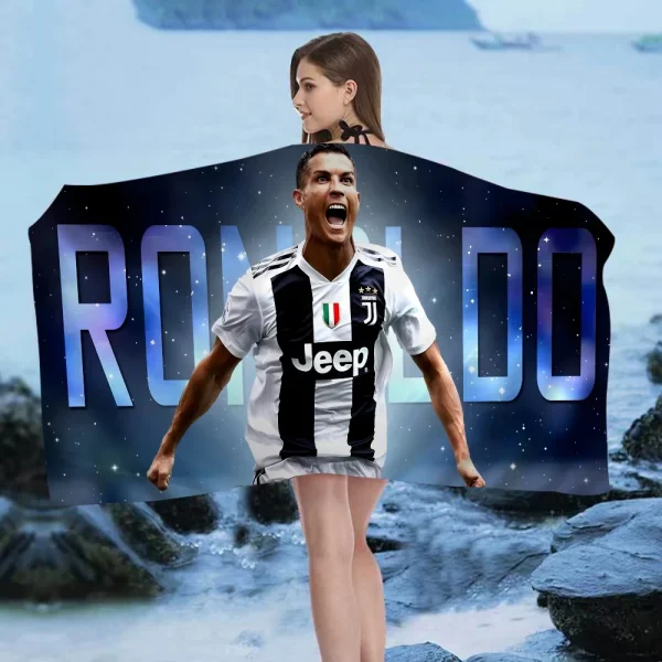 Cristiano Ronaldo CR7 Big Microfiber Beach Towels Quick Dry Towel Sand Beach Towels Pool Towel for Travel Swim Pool Yoga 1