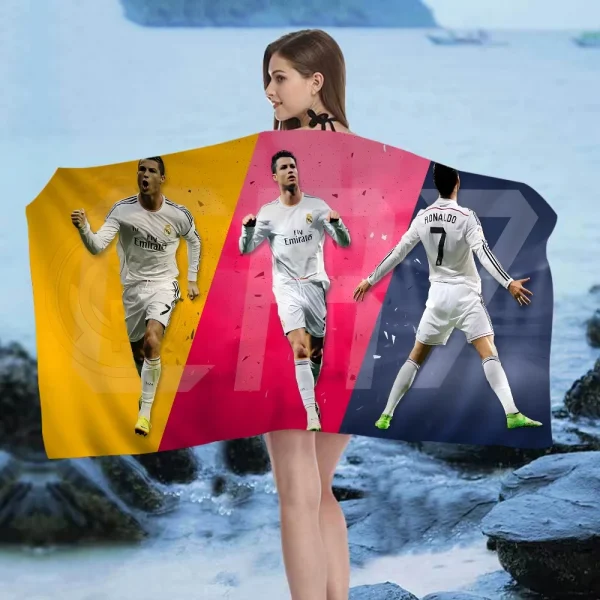 Cristiano Ronaldo CR7 Big Microfiber Beach Towels Quick Dry Towel Sand Beach Towels Pool Towel for Travel Swim Pool Yoga 2