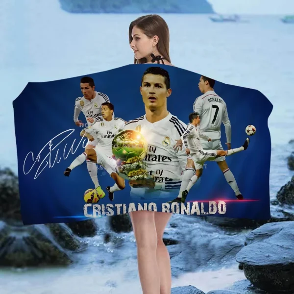 Cristiano Ronaldo CR7 Big Microfiber Beach Towels Quick Dry Towel Sand Beach Towels Pool Towel for Travel Swim Pool Yoga 4