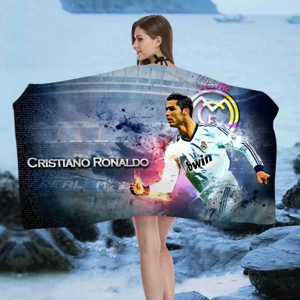 Cristiano Ronaldo CR7 Big Microfiber Beach Towels Quick Dry Towel Sand Beach Towels Pool Towel for Travel Swim Pool Yoga 5