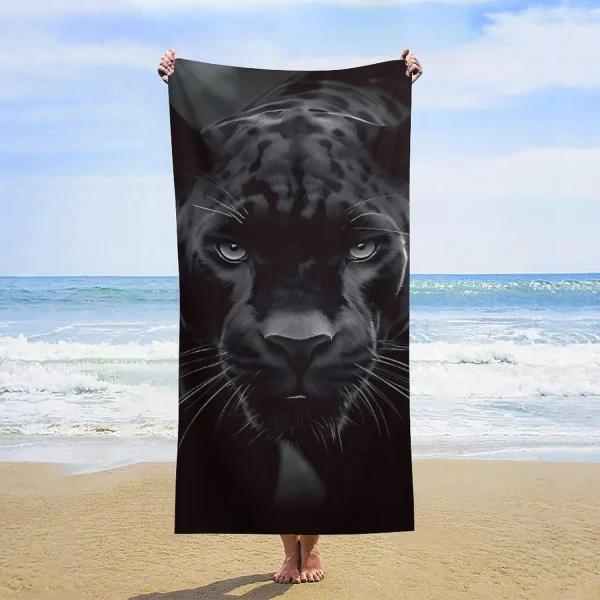 Black Panther Beach Towel: Your Ultimate Beach Companion for Style and Comfort Suitable for towels, bath towels, beach towels 1