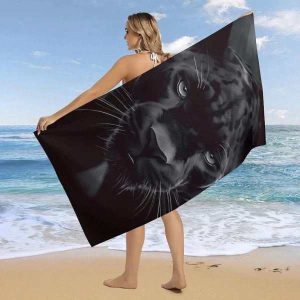 Black Panther Beach Towel: Your Ultimate Beach Companion for Style and Comfort Suitable for towels, bath towels, beach towels 3