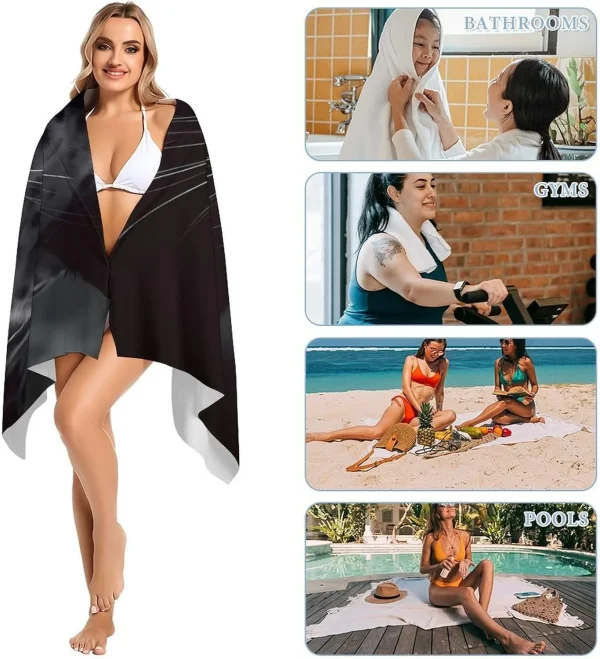 Black Panther Beach Towel: Your Ultimate Beach Companion for Style and Comfort Suitable for towels, bath towels, beach towels 4