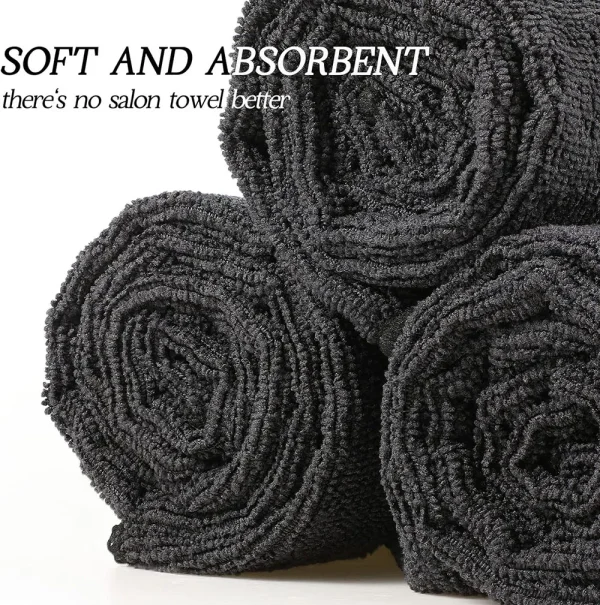 5/10/20PCS Bleach Proof Towels Bulk Microfiber Absorbent Salon Hair Towels Quick Dry Hand Towels for Gym Bath Spa Shaving Barber 3