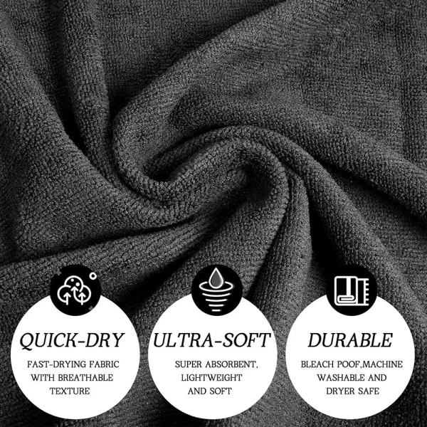 5/10/20PCS Bleach Proof Towels Bulk Microfiber Absorbent Salon Hair Towels Quick Dry Hand Towels for Gym Bath Spa Shaving Barber 4