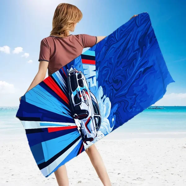 Beach Towel Portable Towel for Fitness B-BMWS Fashion Microfiber Sauna Cloth Sport Towels Gym Towels With Designs Absorbent Home 1