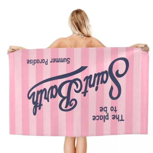 S-Saint B-Barth Beach Towel for Adults – Soft, Absorbent, and Lightweight for Travel 2