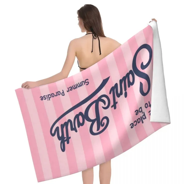 S-Saint B-Barth Beach Towel for Adults – Soft, Absorbent, and Lightweight for Travel 3