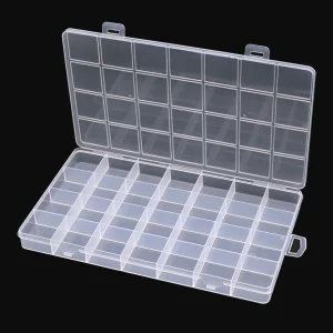 NEW 28 Grid Rectangle Plastic Jewelry Box Compartment Storage Box Case Jewelry Earring Bead Craft Display Container Organizer 1