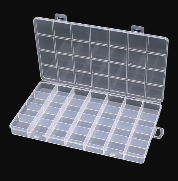 NEW 28 Grid Rectangle Plastic Jewelry Box Compartment Storage Box Case Jewelry Earring Bead Craft Display Container Organizer 1