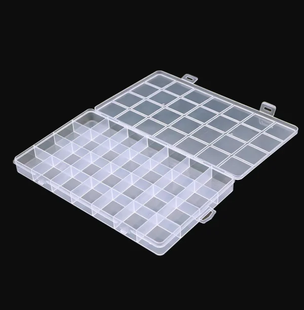 NEW 28 Grid Rectangle Plastic Jewelry Box Compartment Storage Box Case Jewelry Earring Bead Craft Display Container Organizer 4
