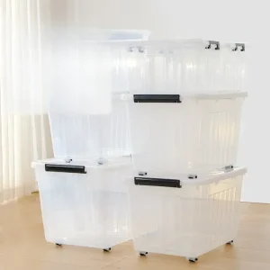 1PC Transparent Storage Box with Lid Collection Container Case Toys Organizers Box Household Snacks Storage Boxs 23*16*12cm 1