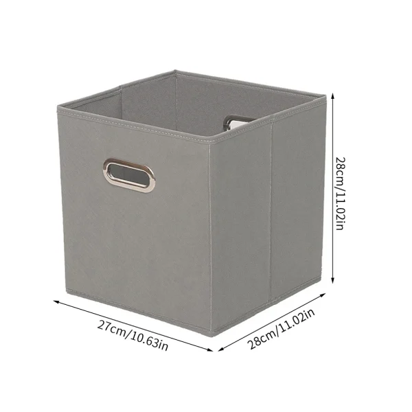 Fabric Cloth Storage Box for Book Clothes Toys Sundries Storage Foldable Closet Drawer Storage Organizer Bins Basket 6