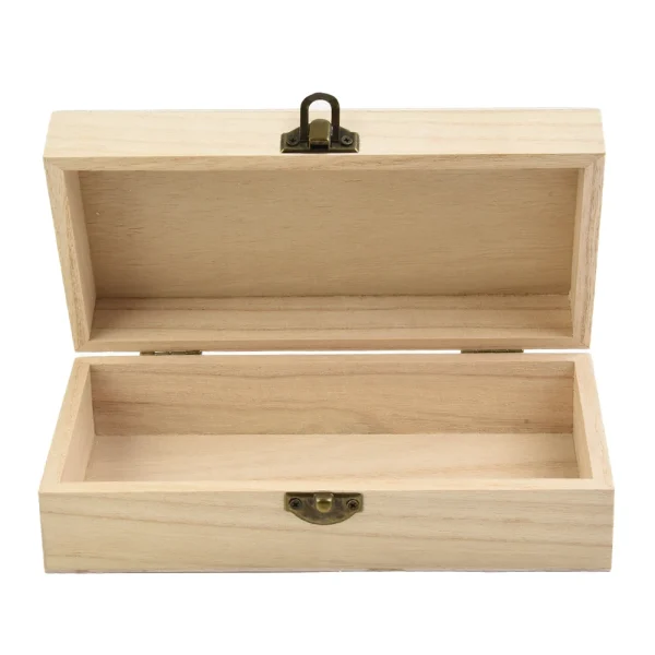 20*10*6 Cm Rectangular Durable Wooden Storage Box Retro Jewelry Box Gift Box Desktop Organizer Clamshell Container 4