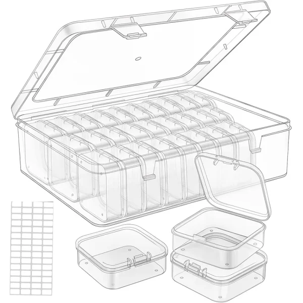 4/12/14/15/30/45 Grids DIY Diamond Painting Multifunctional Storage Box, Nail Art Jewelry Rhinestone Mosaic Storage Container 1