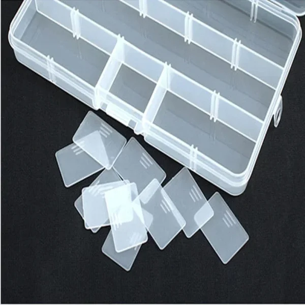15 Grids Adjustable Plastic Jewelry Beads Pills Nail Tips Storage Box Case Container Organizer Container Home Supplies 4