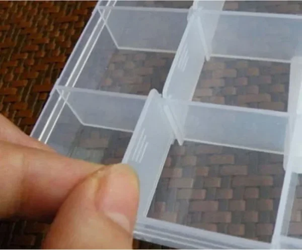 15 Grids Adjustable Plastic Jewelry Beads Pills Nail Tips Storage Box Case Container Organizer Container Home Supplies 5