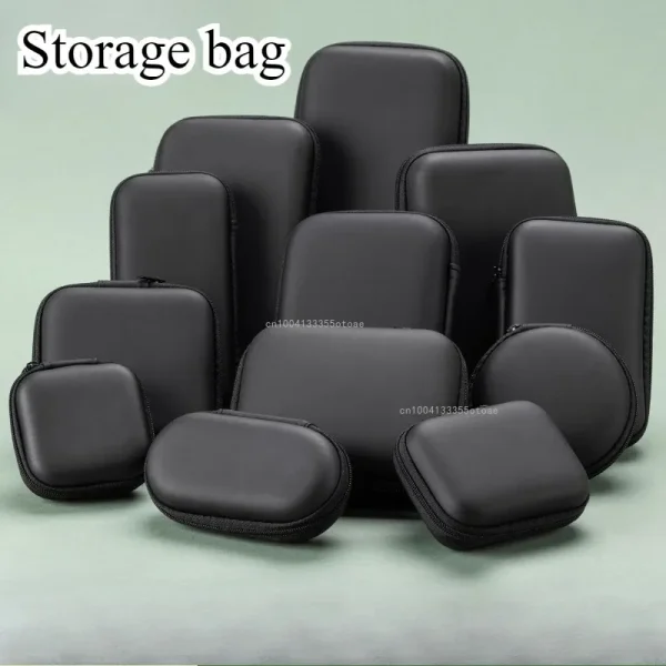 New Carry Storage Bags Case  Waterproof Portable Pouch Bluetooth Earphones Headset Bag Headphone Storage Box Organizer 1