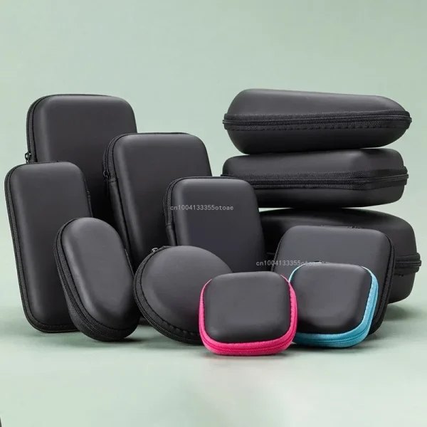 New Carry Storage Bags Case  Waterproof Portable Pouch Bluetooth Earphones Headset Bag Headphone Storage Box Organizer 3