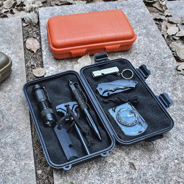 Large Tool Outdoor Survival Kit Box Shockproof And Pressure Proof Waterproof And Fall Proof Sealed Box Wild Survival Storage Box 6