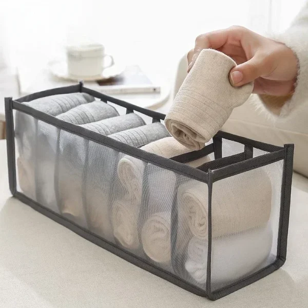 Underwear Drawer Organizer Storage Box Foldable Closet Organizers Drawer Divider Storage Boxes For Underpants Socks Bra 3