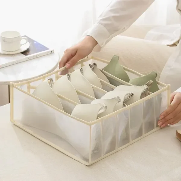 Underwear Drawer Organizer Storage Box Foldable Closet Organizers Drawer Divider Storage Boxes For Underpants Socks Bra 4
