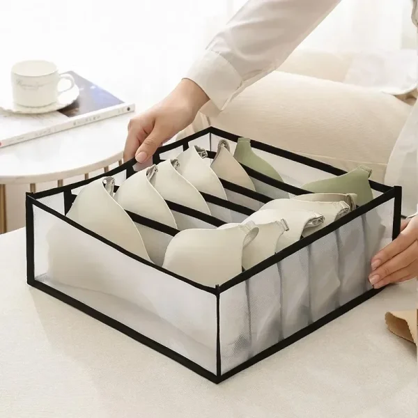 Underwear Drawer Organizer Storage Box Foldable Closet Organizers Drawer Divider Storage Boxes For Underpants Socks Bra 5