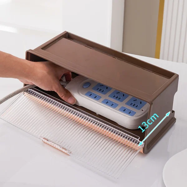 Hanging Wireless Wifi Router Shelf Storage Box Wall ABS Plastic Organizer Box Cable Power Bracket Organizer Box Home Decor Stuff 5