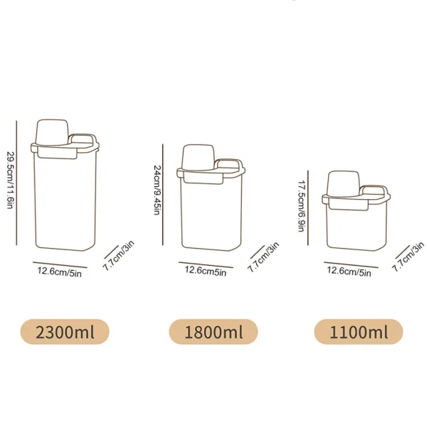 Airtight Laundry Detergent Powder Storage Box Clear washing Powder Container With Measuring Cup Multipurpose Plastic Cereal Jar 5