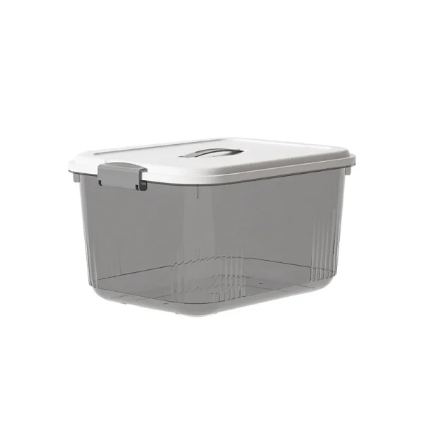Transparent Storage Box With Lid Dustproof Cosmetics Clothing Groceries Bedroom Dormitory Toys Stackable Storage Bins 5