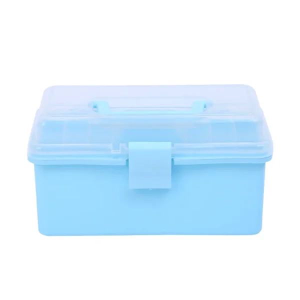 3 Layers Large Capacity Storage Box Foldable Multifunctional Plastic Portable Makeup Hairpin Organizer Nail Art Jewelry Box 5