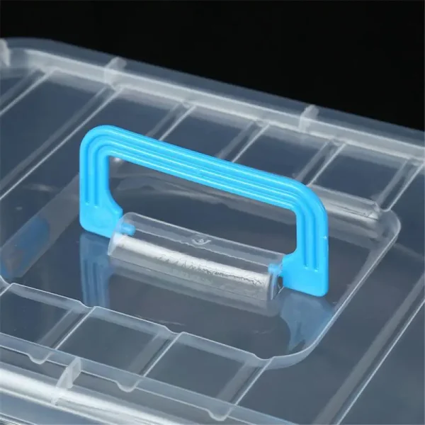 Large medium small, transparent plastic storage suitcases cosmetics building blocks toys snacks, and miscellaneous items sorting 3