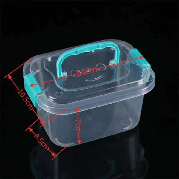 Large medium small, transparent plastic storage suitcases cosmetics building blocks toys snacks, and miscellaneous items sorting 4