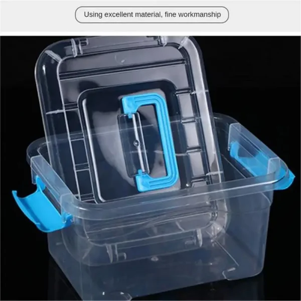 Large medium small, transparent plastic storage suitcases cosmetics building blocks toys snacks, and miscellaneous items sorting 5