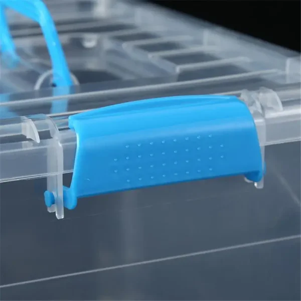 Large medium small, transparent plastic storage suitcases cosmetics building blocks toys snacks, and miscellaneous items sorting 6