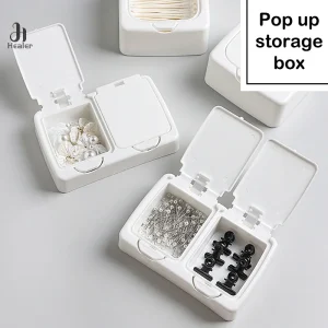 White Storage Box Desktop Organizer Large Capacity Stickers Box Subpackage Holde 1