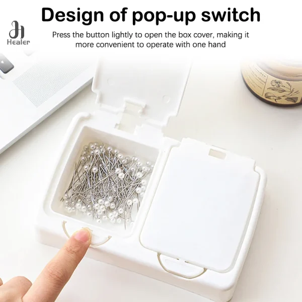 White Storage Box Desktop Organizer Large Capacity Stickers Box Subpackage Holde 4