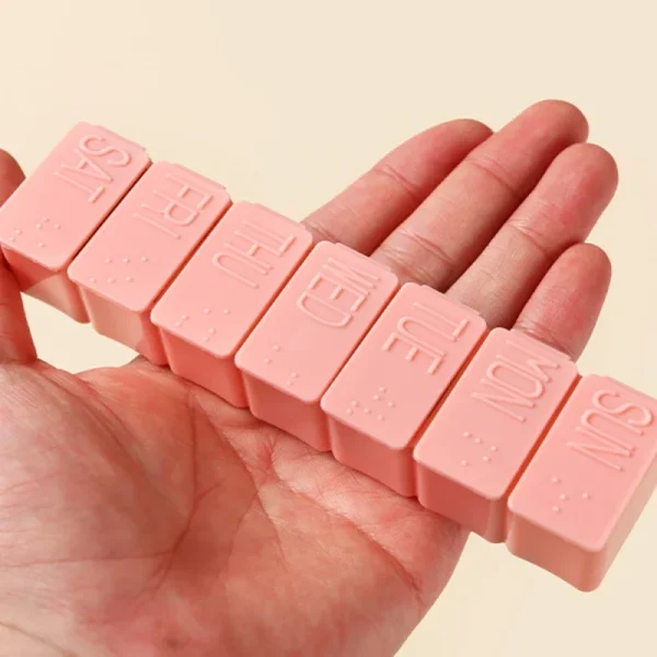 1/2pcs Travel Pill Box Holder Weekly Medicine Storage One Week Seven Grids Tablet Dispenser Independent Lattice Pill Case 4