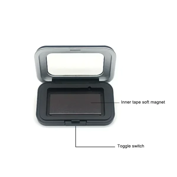 1Pc Magnetic Box Black Rectangle Sewing Needle Holder Case Buttons Pins Needlework Storage Box for Sewing Tool  Accessories 4
