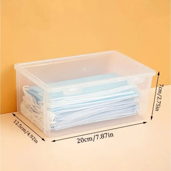2PCS Transparent Large Capacity Mask Storage Box Household Mask Nose Medicine Storeage Compartment 6
